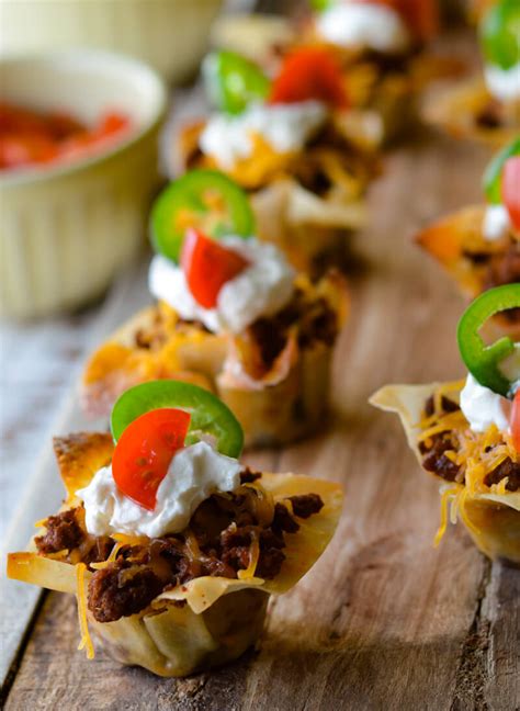 Living in georgia, where the summers are hot we like to serve cold appetizers. Mini Taco Wonton Cup Appetizers | Linger