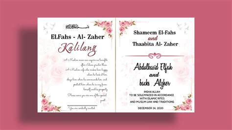 How To Design Two Folds Wedding Invitation Card In Pixellab