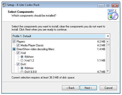 These codecs are not used or needed for video playback. K-Lite Codec Pack Full 32 bits - Descargar Gratis
