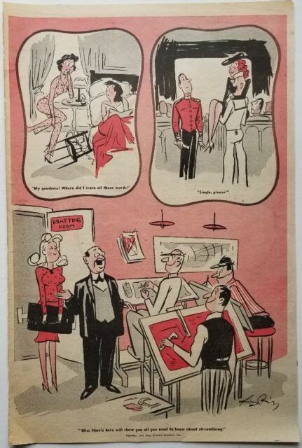 Gals And Gags 1944 Pictorial Review Cartoons By Irving Roir Ebay