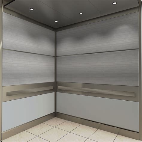Stainless Steel Elevator Interior And Horizontal Wall Panels Inpro