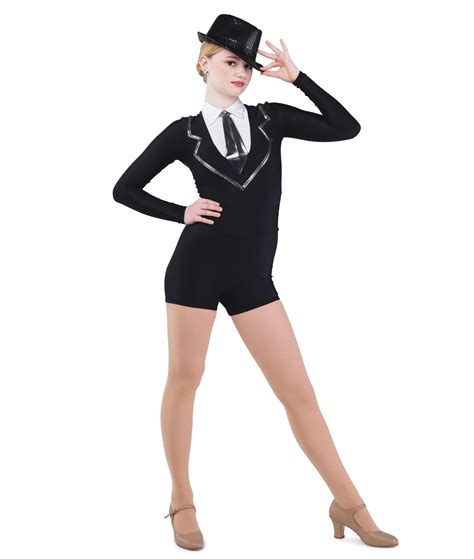 Black Tux Suit Value Jazz Dance Costume A Wish Come True