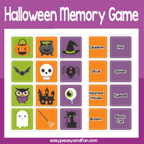 Printable Halloween Memory Game Easy Peasy And Fun Membership