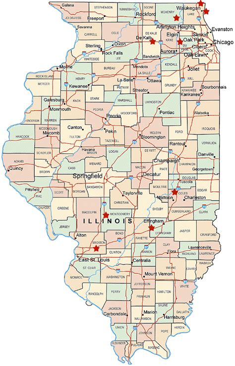 Printable Illinois Map