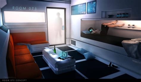 Room 073 By Tschreurs On Deviantart Spaceship Interior Futuristic