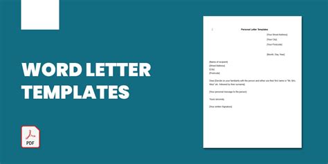30 Word Letter Templates Free Download 50 Microsoft Word Cover