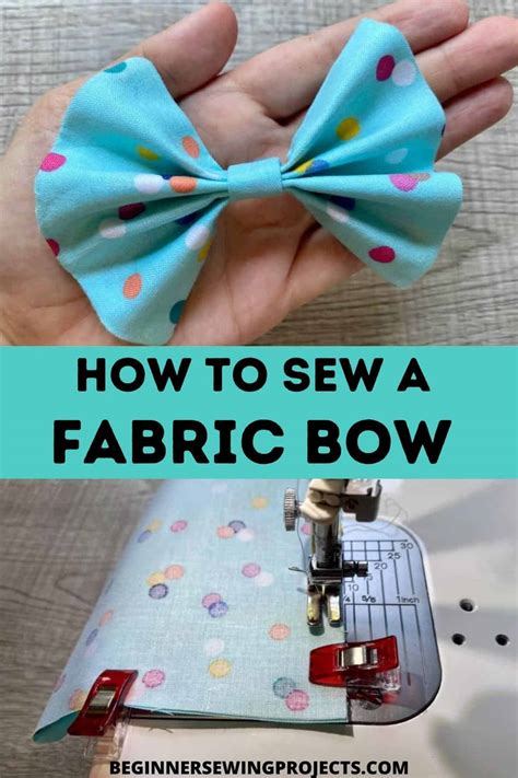How To Sew A Fabric Bow Beginner Sewing Projects