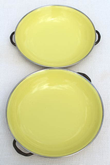 italian cookware pan enamel colored paella casseroles skillet handle mod pots pans 1stopretroshop