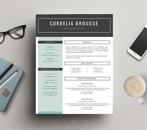 Personalize it with a photo. Resume Template 3 Pages, CV Template ~ Resume Templates on ...