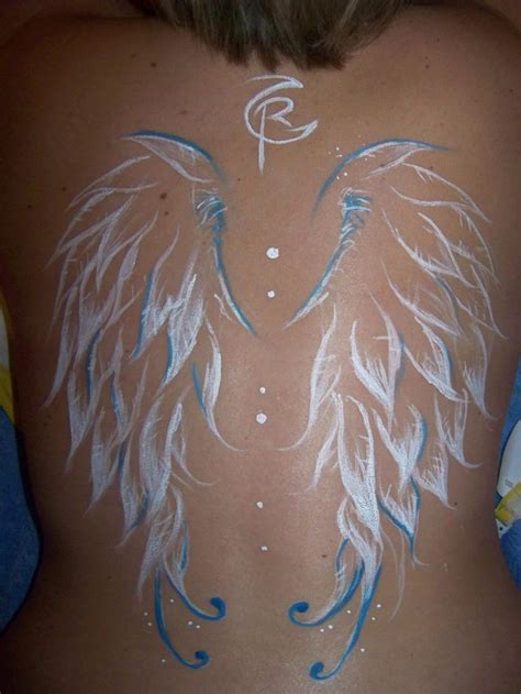 Download Free Amazing Simple White Ink Angel Wings Tattoo