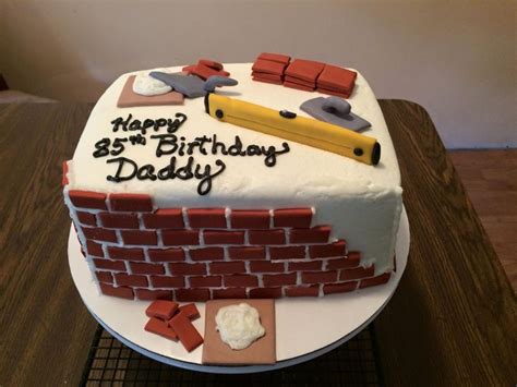 Brick Mason Birthday Cake Pasteles Divertidos Torta De Cupcakes