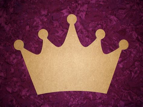 King Crown Shape Wood Cut Out Wooden By Artisticcraftsupply