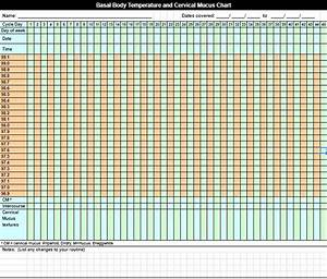 Ovulation Temperature Chart Printable
