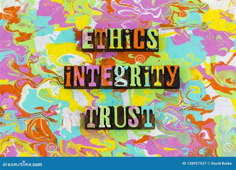 Ethics Integrity Trust Honesty Stock Illustration Illustration Of
