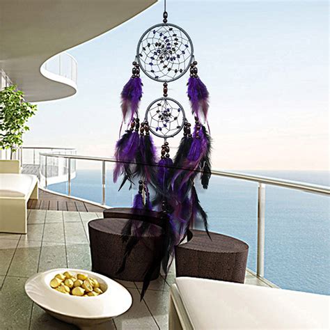 Double Purple Dream Catcher Clean Aura Home Free Shipping