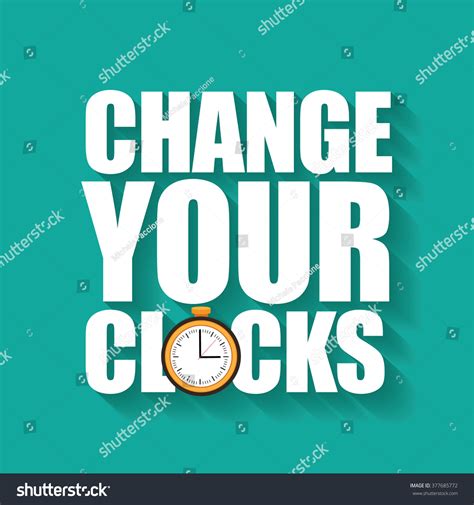 Change Your Clocks Message Daylight Saving Stock Vector Royalty Free