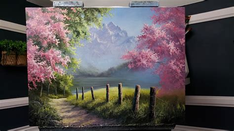Learn How To Paint A Pink Tree Landscape In Oils Check Out My Website