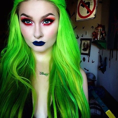 28 Best Lime Hair Images On Pinterest Colourful Hair