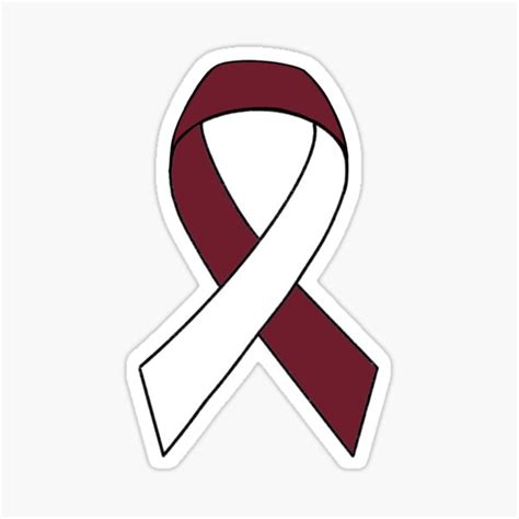 Head And Neck Cancer Ribbon Sticker For Sale By Katiemy12 Redbubble