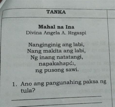 Ano Ang Pangunahing Paksa Ng Tula Haiku Ang Nangyayari
