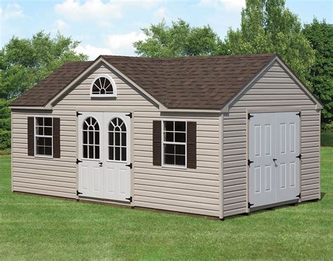 If you're looking for a larger shed, there are plans available for you to build this same style of shed in a 10x10 size. Vinyl Siding Chalet Sheds | Sheds by Siding ...