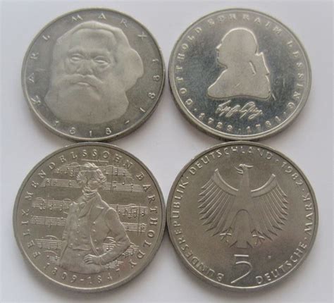 West Germany Ddr 5 Mark 4 4 Coins Cupro Nickel Catawiki