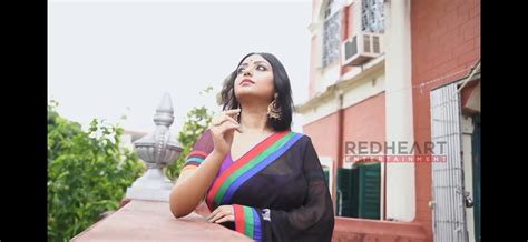Rupsa Saha Chowdhury Transparent Black Saree Navel Hd Sexiest Of Her Time