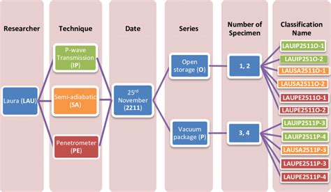 6 Diagram Of The Nomenclature Of Each Specimen Download Scientific