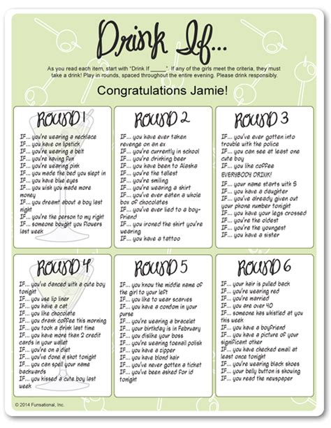 8 Best Images Of Printable Drinking Games Drink If Bachelorette Game