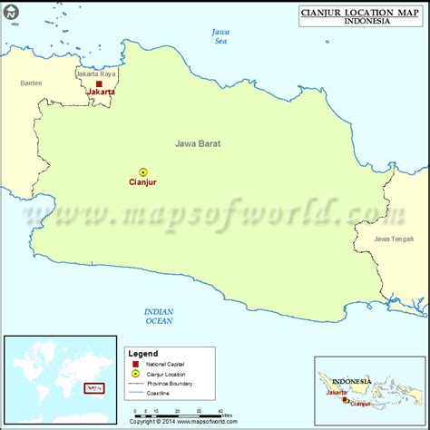 Where Is Cianjur Location Of Cianjur In Indonesia Map
