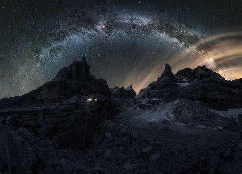 Dolomites Mountains Milky Way Wallpaper, HD Nature 4K Wallpapers ...