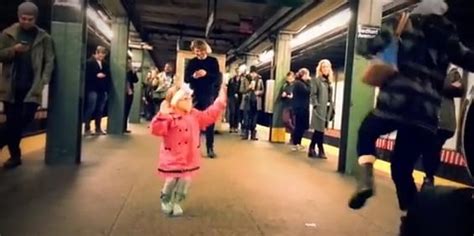 Small Girl Starts Impromptu New York City Subway Dance Session Goes