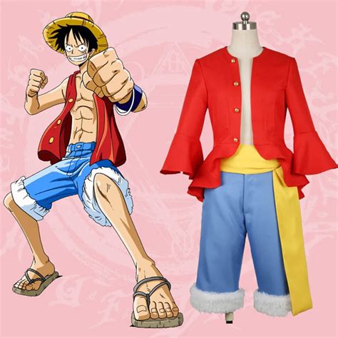 Monkey D Luffy Cosplay Costume Suit Hot Japanese Anime Cosplay Clothes