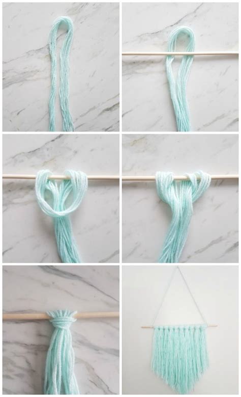 How To Make An Easy Diy Wall Hanging With Yarn A Quick