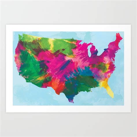 Watercolor Usa Map At Explore Collection Of