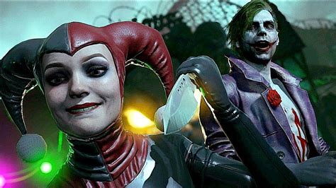 Joker Tries To Make Harley Quinn Kill Batman Scene Injustice 2 Youtube