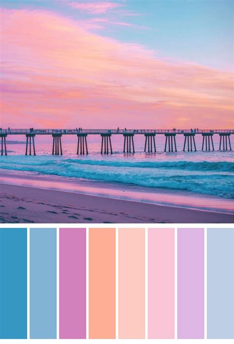 Sunset Color Palette Color Palette Pink Beach Color Palettes