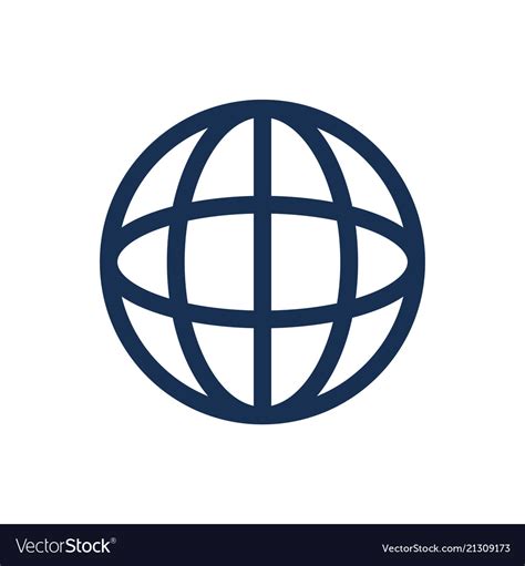 Global Icon Royalty Free Vector Image Vectorstock