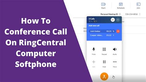 How To Conference Call On Ringcentral Computer Softphone Youtube