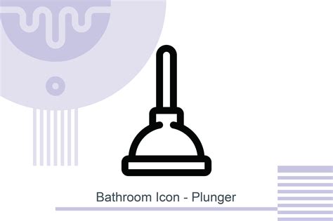 Bathroom Icon Plunger Graphic By Melindagency Creative Fabrica