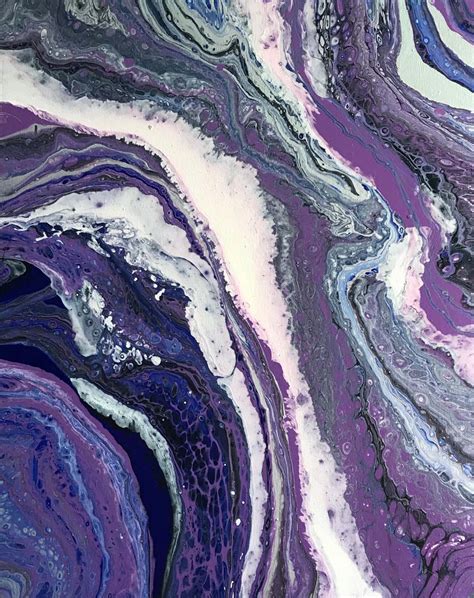 Fluid Abstract Painting Purple Shore Art Lovers Australia