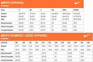 Sans Fil Essai Exposition Nike Size Chart Men Cette Détendu Carence