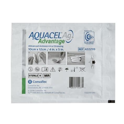 Convatec Aquacel Ag Advantage Advanced Antimicrobial Dressing