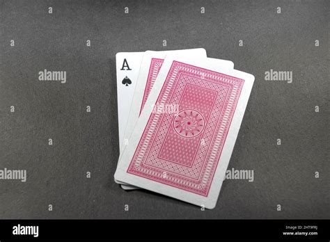 Playing Cards Isolated On Black Background Stock Photo Alamy