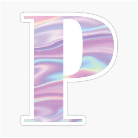 Letter P Holographic Stickers For Sale Monogram Stickers Lettering