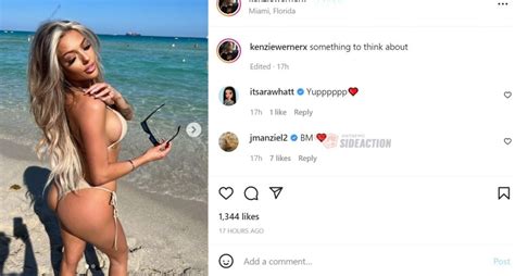 Johnny Manziel Plays Catch On The Beach With Instagram Model Kenzie Werner