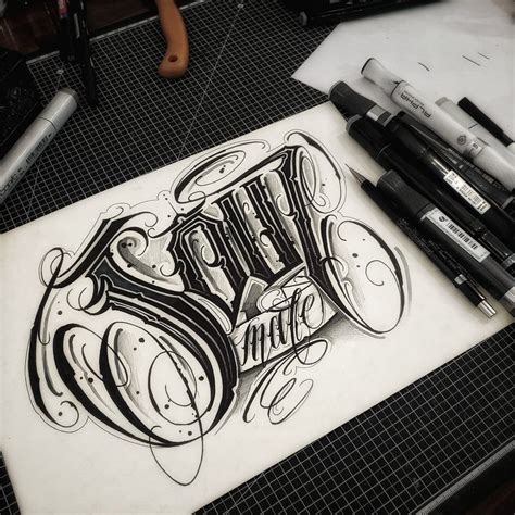 Lowrider Tattoo Lettering