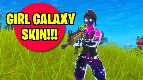 The galaxy skin gleams in black, purple, and white hues similar to real life galaxies filled with stars and planets. USING GIRL GALAXY SKIN IN FORTNITE (Banned Skin) - YouTube