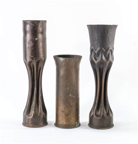 Five Wwi Trench Art Artillery Shells Ct Firearms Auction