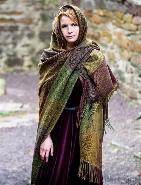 Irish Celtic Ruana Wrap Irish Shawl Wool Celtic Clothing Irish Clothing Witchy Clothing